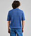 DEDICATED gebreide polo shirt OGER BLUE biologisch katoen