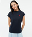 GIVN shirt met korte kapmouw LAILA HEART NAVY