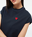 GIVN shirt met korte kapmouw LAILA HEART NAVY