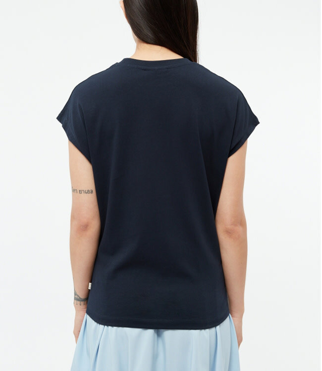 GIVN shirt met korte kapmouw LAILA HEART NAVY