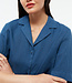 GIVN pure linnen blouse CAROLA BLUE v-hals