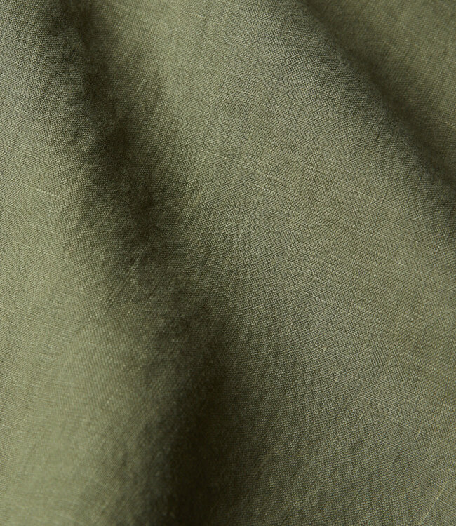 GIVN linnen overhemd korte mouw KODA OLIVE