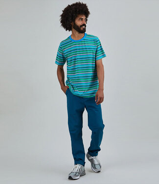 BRAVA fabrics BRAVA t-shirt van biologisch katoen STRIPES BLUE