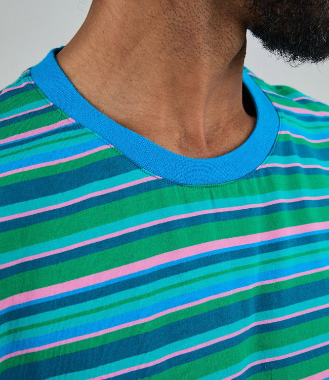 BRAVA t-shirt van biologisch katoen STRIPES BLUE