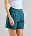 DEDICATED korte linnen broek dames DJUPVIK PETROL GREEN