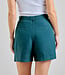 DEDICATED korte linnen broek dames DJUPVIK PETROL GREEN