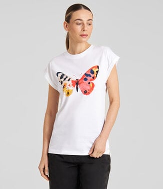 Dedicated DEDICATED shirt VISBY BUTTERFLY biologisch katoen