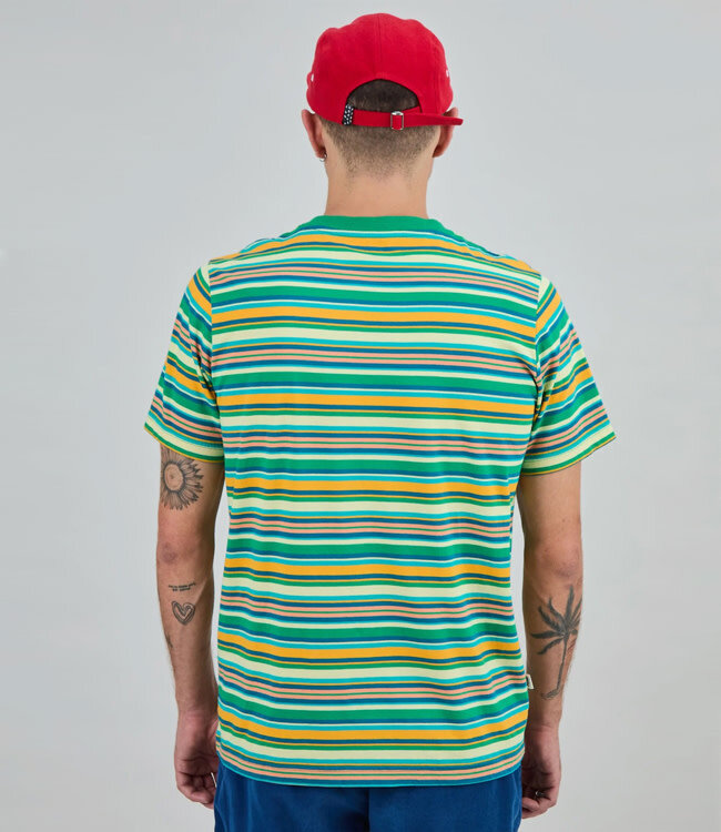 BRAVA t-shirt van biologisch katoen STRIPES GREEN