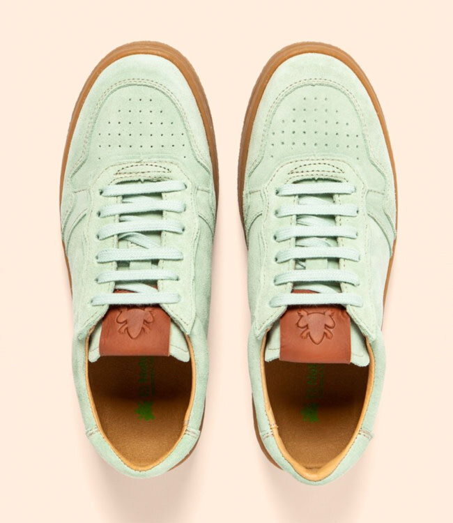 EL NATURALISTA duurzame sneaker GEO MINT suede