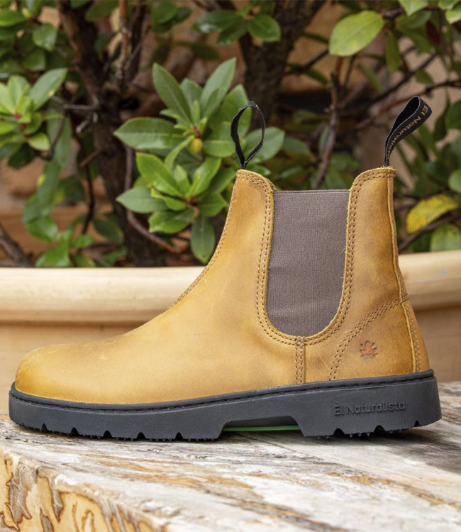 EL NATURALISTA duurzame chelsea boot MUSTARD unisex