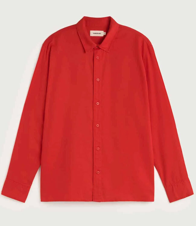 THINKING MU overhemd JIMBO RED hennep en tencel