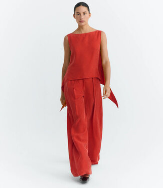 THINKING MU THINKING MU pantalon CIRILA RED 100% cupro