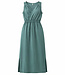 WIDDA WIDDA overslag jurk GOLDI TURQUOISE van tencel