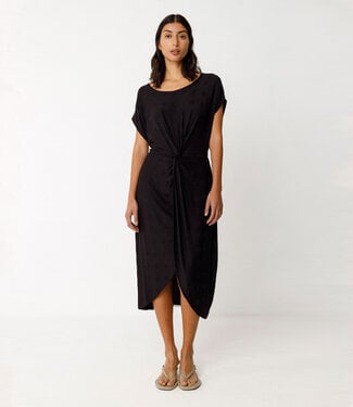 SKFK SKFK jurk met knoop detail AMADE BLACK van ecovero