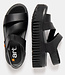 ART zwarte duurzame sandalen met dikke zool LOLA BLACK