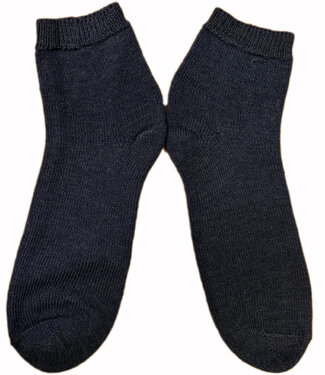 Hirsch Natur HIRSCH bed yoga sokken 70% wol 30% zijde ELIA DONKERBLAUW 028 14
