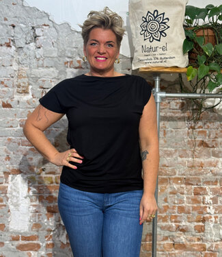 Komodo KOMODO zwarte a-symmetrische top CATE BLACK van modal