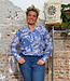 KOMODO blouse met print CORBY BLUE van tencel en linnen
