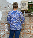 KOMODO blouse met print CORBY BLUE van tencel en linnen
