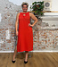 Komodo KOMODO jurk met cut out SHANTI CORAL van tencel en linnen