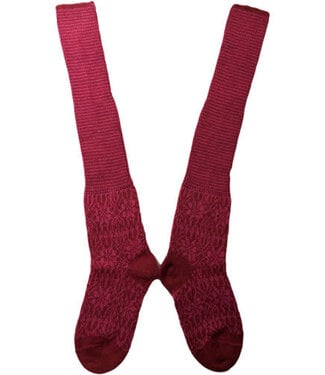 Hirsch Natur HIRSCH NATUR wollen Noorse KNIEKOUSEN rood roze 430 188