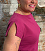 ANUKOO shirt met split in mouw LIVA FRAMBOOS biologisch katoen