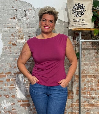 Anukoo ANUKOO mouwloze top YASMIN FRAMBOOS tencel