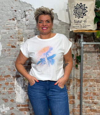 Dedicated DEDICATED shirt VISBY FLOWER DREAM biologisch katoen