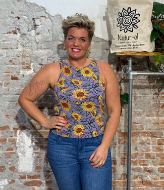 Dedicated DEDICATED tanktop SUNFLOWER van biologisch katoen rib