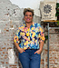 DEDICATED wijde blouse ALSVIK IKAT met print tencel