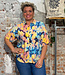 DEDICATED wijde blouse ALSVIK IKAT met print tencel