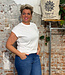 GIVN shirt met korte kapmouw LAILA FLOWER STITCH