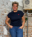 GIVN shirt met korte kapmouw LAILA HEART NAVY