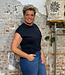 GIVN shirt met korte kapmouw LAILA HEART NAVY