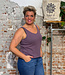 GIVN linnen top met v-hals JET VIOLET linnen katoen