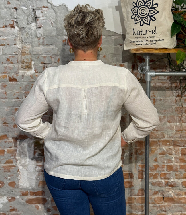 TRANQUILLO linnen blouse JOLAA WHITE