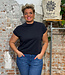 THINKING MU basic t-shirt VOLTA NAVY van biologisch katoen
