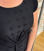 SKFK jurk met knoop detail AMADE BLACK van ecovero