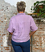 MAZINE wijde linnen blouse ELLA LAVENDER korte mouw