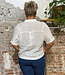 MAZINE wijde linnen blouse ELLA WHITE korte mouw