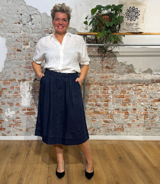 Living Crafts LIVING CRAFTS pure linnen rok RAFAELA INDIGO