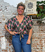 WiDDA v-hals blouse met strik WRAP DASH van tencel