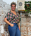 WiDDA v-hals blouse met strik WRAP DASH van tencel
