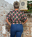 WiDDA v-hals blouse met strik WRAP DASH van tencel
