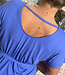 WIDDA batwing jurk FARLO LAVENDEL van tencel met ceintuur