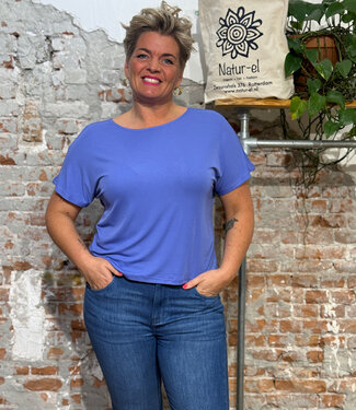 WIDDA WiDDA wijde top FARI LAVENDEL met lage rug van tencel