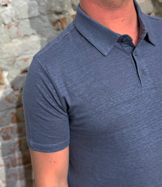 Pure Linnen polo ROWAN VINTAGE INDIGO kca