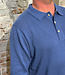 DEDICATED gebreide polo shirt OGER BLUE biologisch katoen