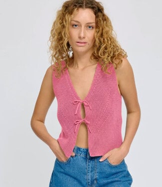 MAZINE MAZINE gebreide top TAYLOR PINK van biologisch katoen