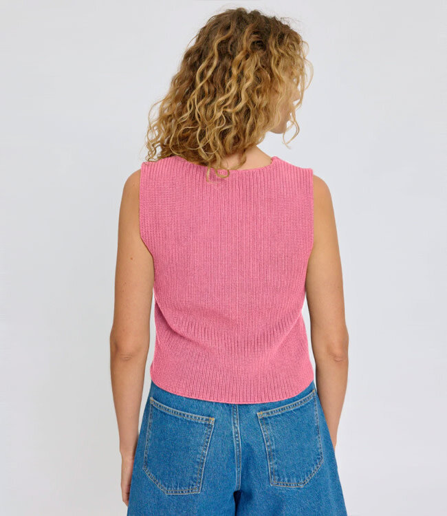 MAZINE gebreide top TAYLOR PINK van biologisch katoen